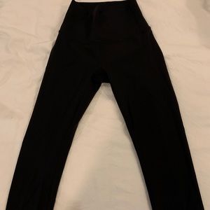 Black Full Length Lululemon Wonder Unders Size 2